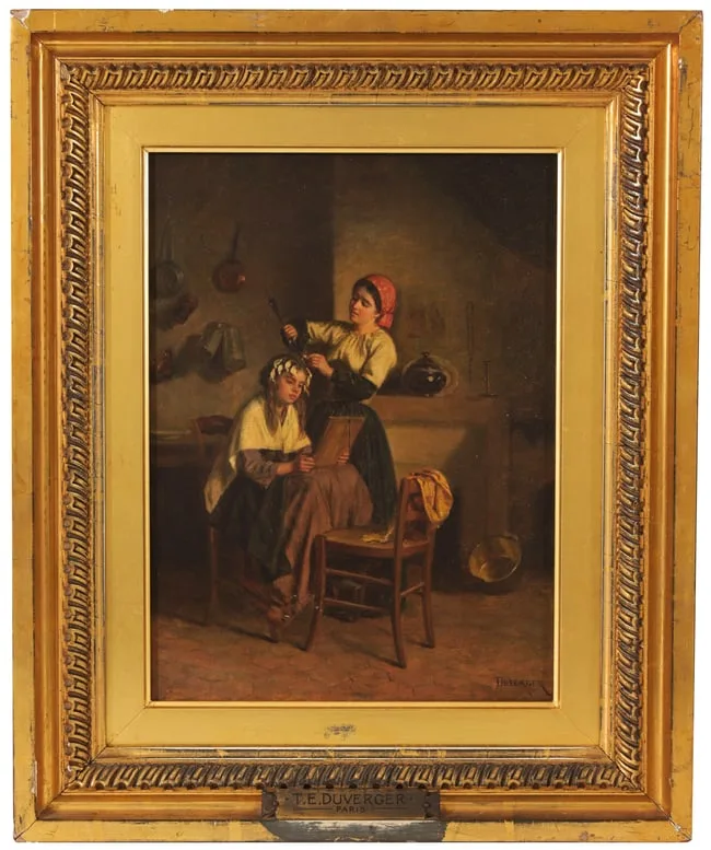 Untitled by Théophile Emmanuel Duverger, Oil on Board, sold Nov 2025