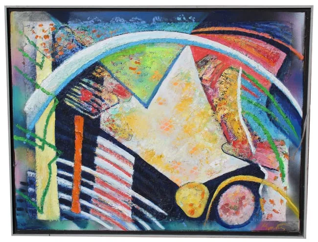 Thomas Koether, Random Perimeters, Oil on Paper