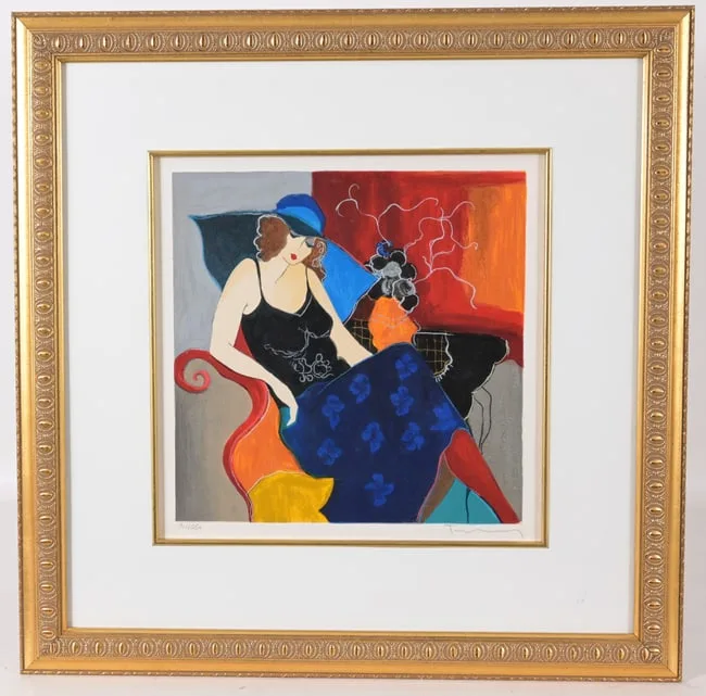 Nellie by Itzchak Tarkay, Color Serigraph, sold Nov 2025