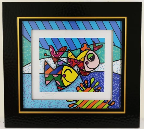 Romero Britto, Happy Journey, 2019, Mixed Media