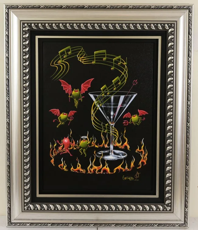 Devilish Angel Dance by Michael Godard, Giclee on Canvas, sold Nov 2025