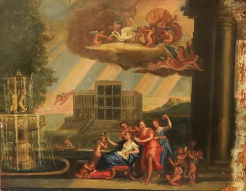 Francesco Albani, The Toilet Of Venus, Oil on Canvas
