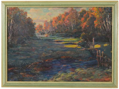 Juliette Wytsman, Foret de Soignies, Oil on Board