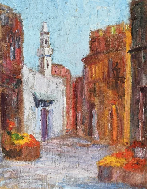 Algeria, Africa by Hildegarde Hume Hamilton, Oil on Canvas, sold Nov 2025