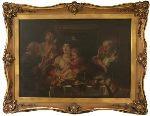 Jacob Jordaens, The Old Folks Sing, the Young Folks Chirp, Oil on Canvas