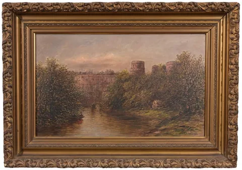 Thomas Addison Richards, View of a Castle, oil on canvas