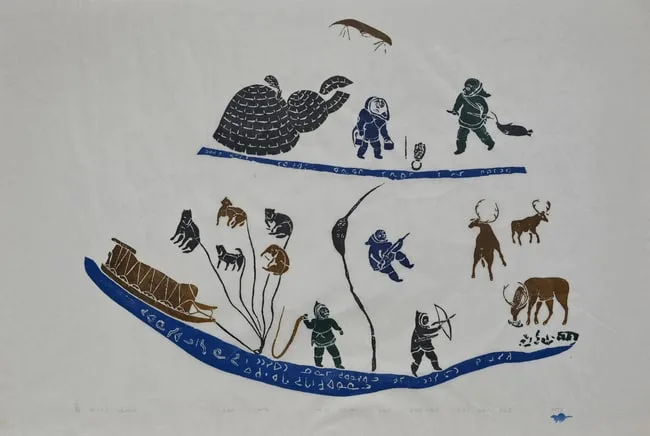 Untitled by Leah Nuvalinga Qumaluk, Print, sold Nov 2025