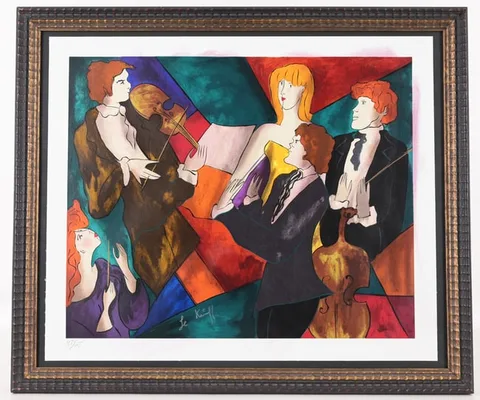 Untitled by Linda Le Kinff, color serigraph, sold Nov 2025