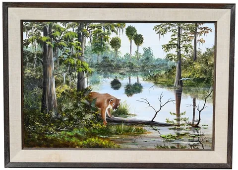 Ben Essenburg, Everglades Panther, Acrylic on Canvas