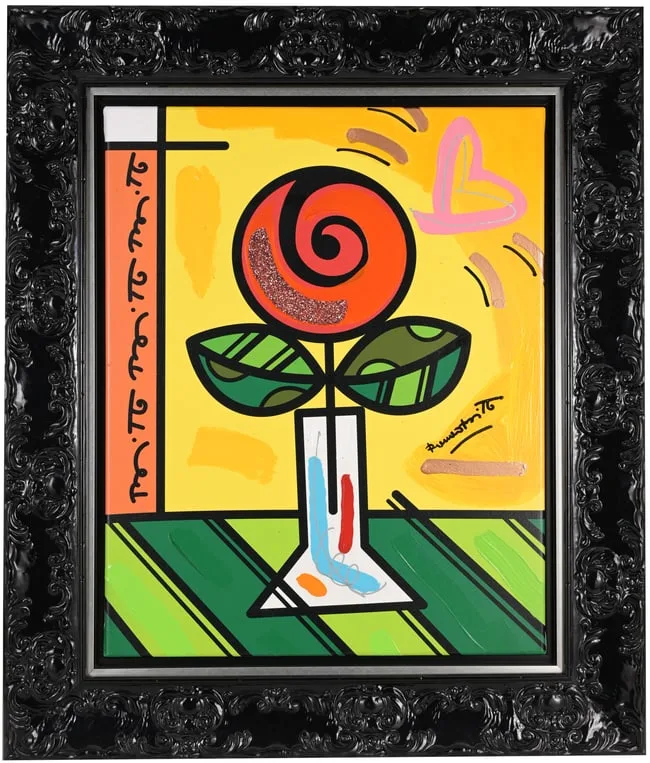 Romero Britto, Connection XIII, 2018, Mixed Media on Canvas
