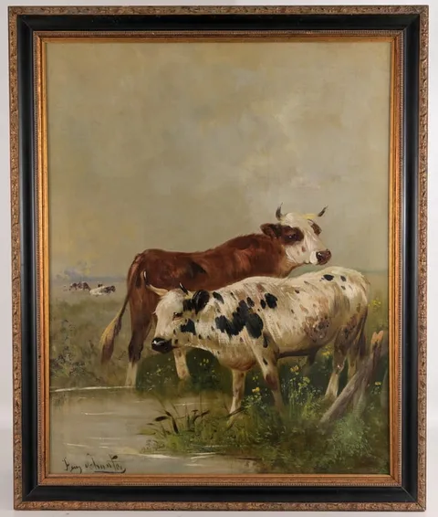 Untitled by Henry Schouten, Oil on Relined Canvas, sold Jan 2026