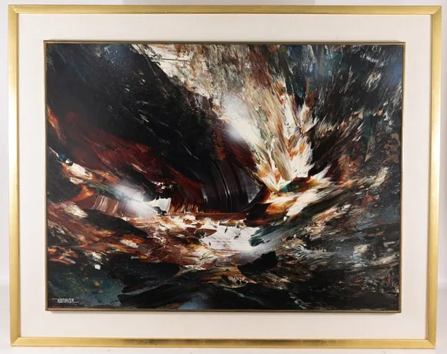 Untitled by Leonardo Nierman, Oil on Masonite, offered Jan 2026