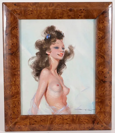 Untitled by Jean-Gabriel Domergue, Oil on Board, offered Jan 2026