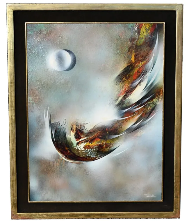 Meteoro by Leonardo Nierman, Acrylic on Masonite, sold Jan 2026