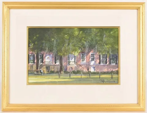 Ray George Ellis, Savannah Facade, Watercolor