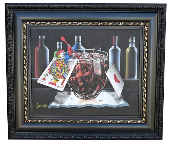 Jack and Coke by Michael Godard, Mixed Media  on Canvas, sold Jan 2026