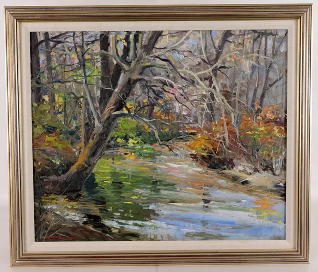 Bogomir Bogdanovic, Home of Wooduck II, Oil on Board