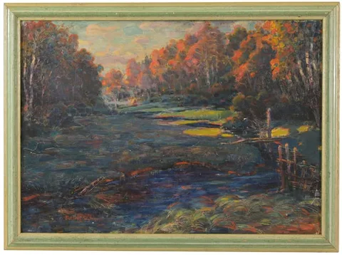 Juliette Wytsman, Foret de Soignies, Oil on Board