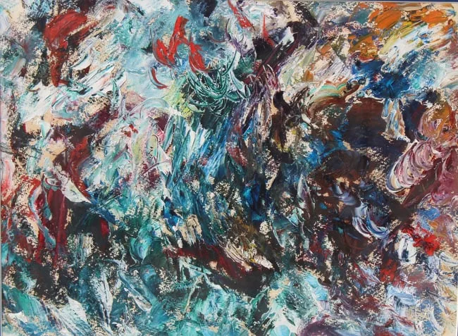 Rock Formation by Thomas Koether, Oil on Paper, offered Jan 2026