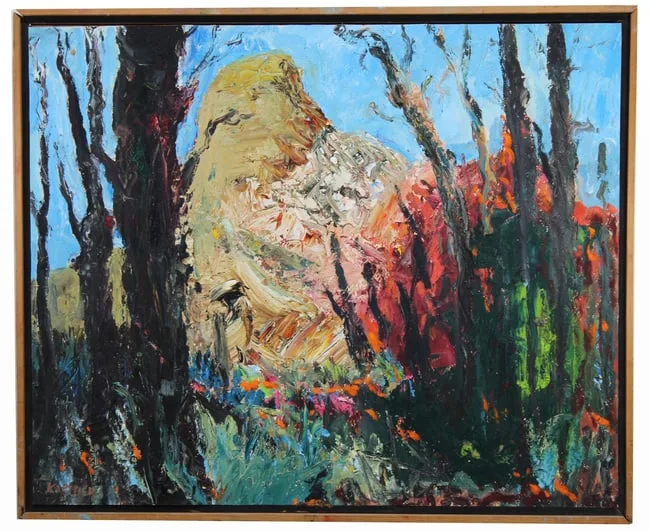 Thomas Koether, Warning, Oil on Paper