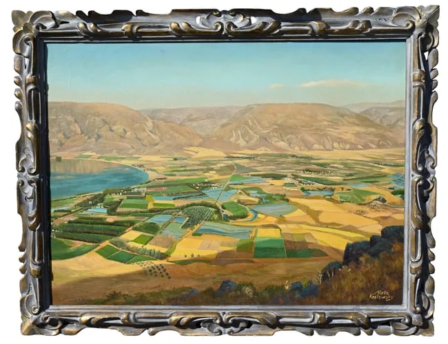 Nota Koslowsky, Valley of the Jordan, Oil on Canvas