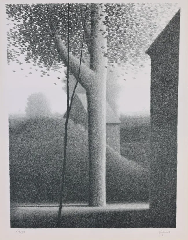 Robert Kipness, Afternoon Shadows, 1979, Lithograph