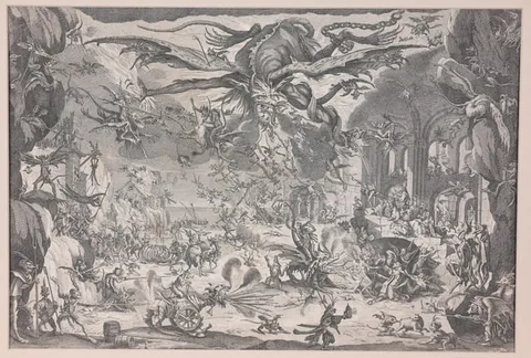 Jacques Callot, Temptation of Saint Anthony, Etching on Heavy Wove Paper
