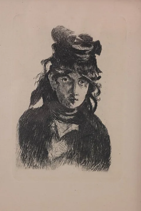 Edouard Manet, Portrait of Berthe Morisot, Etching
