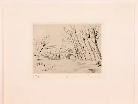 The Pont Marie by André Dunoyer de Segonzac, Etching and Drypoint, sold Jan 2026