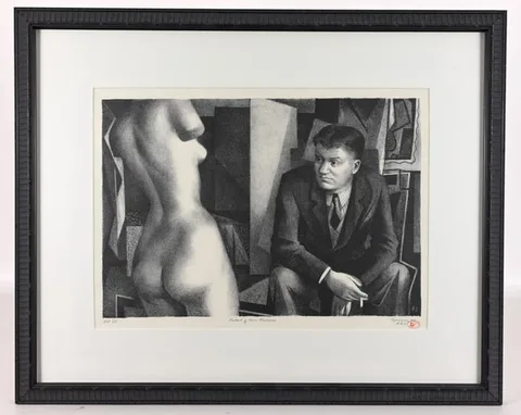 Benton Murdoch Spruance, Portrait of Henri Maceau, 1943, Lithograph