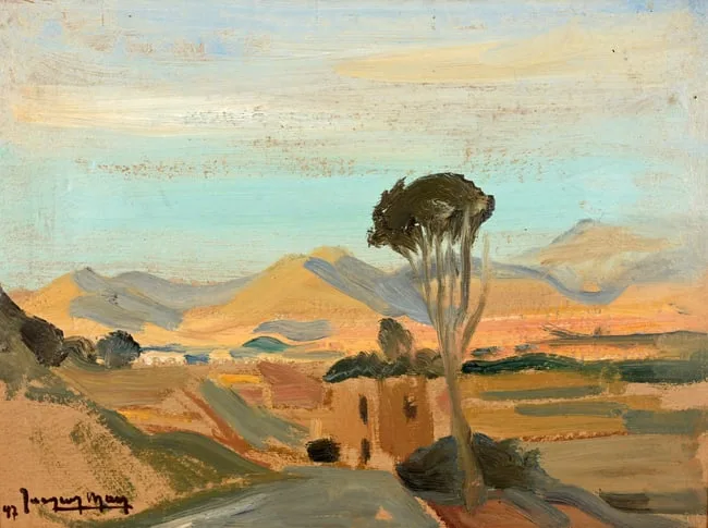 Untitled by Jacques Maes, Oil on Board, offered Jan 2026