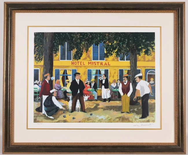 Guy Buffet, Hotel Mistral, Color Lithograph