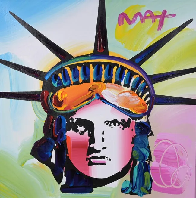 Liberty Head Ver. II by Peter Max, Acrylic on Canvas, sold Mar 2026