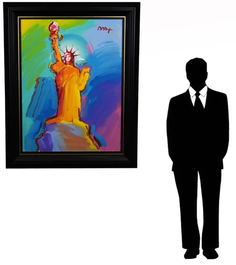 Peter Max, Statue of Liberty, original acrylic on canvas