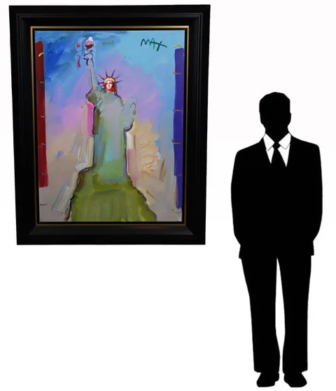 Peter Max, Statue of Liberty, original Acrylic on Canvas