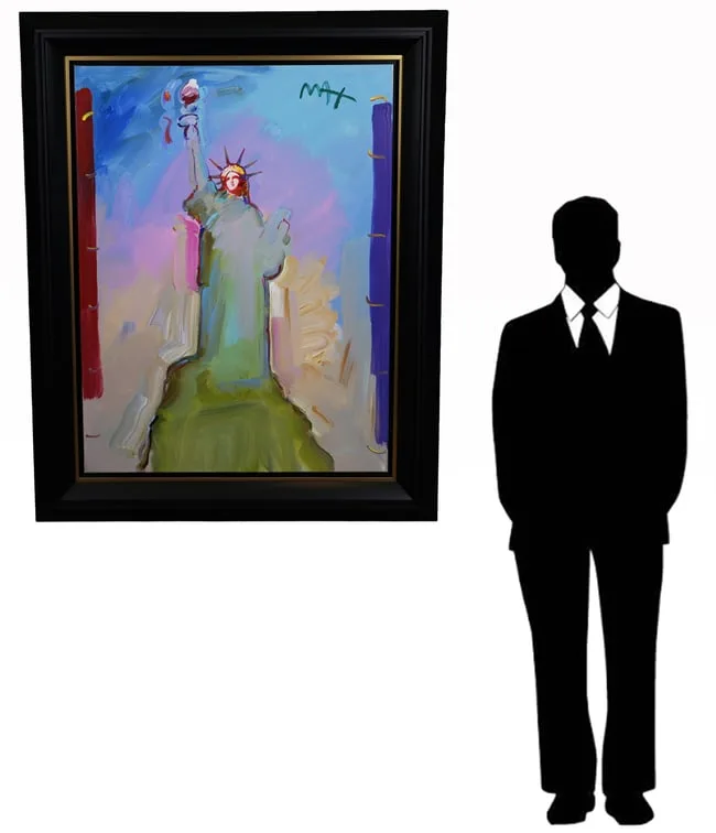 Statue of Liberty by Peter Max, original Acrylic on Canvas, sold Mar 2026