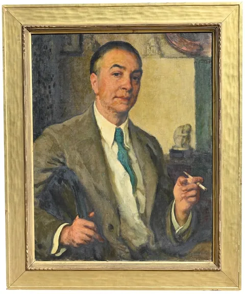 Francis Luis Mora, Self Portrait, Oil on Canvas