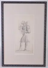 Reginald Marsh, Girl in Fur Jacket Reading Tabloid