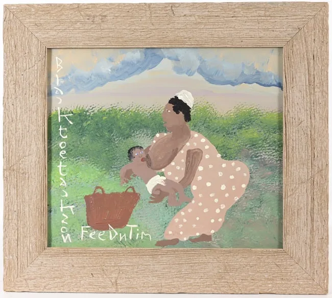 Feedn Tim(e) by Black Joe Jackson, oil on board, sold Mar 2026