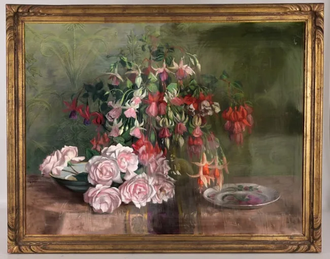 Georgette Meunier, Floral Still Life, Pastel on Paper