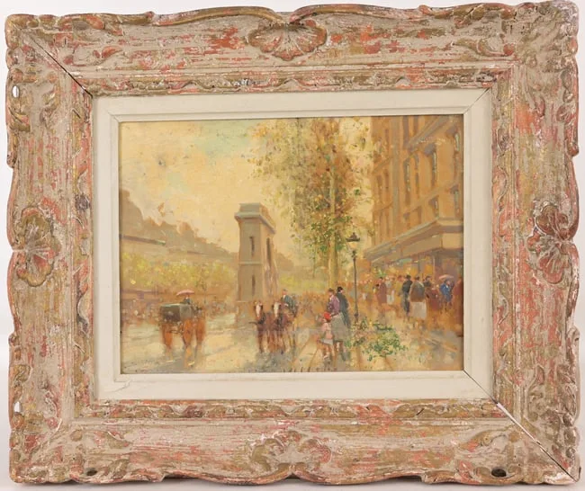 Paris Street Scene by Andre Gisson, Oil on Canvas, sold Mar 2026