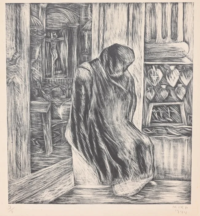 Francisco Mora, Untitled, Woodcut print