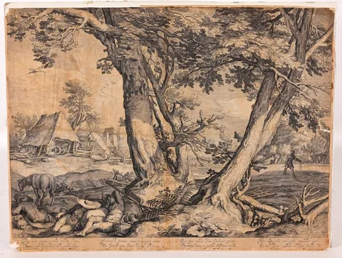 Abraham Bloemaert, Parable of the Wheat and the Tares, Engraving on paper
