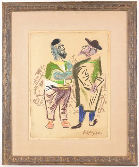 William Gropper, Untitled, Crayon on Paper