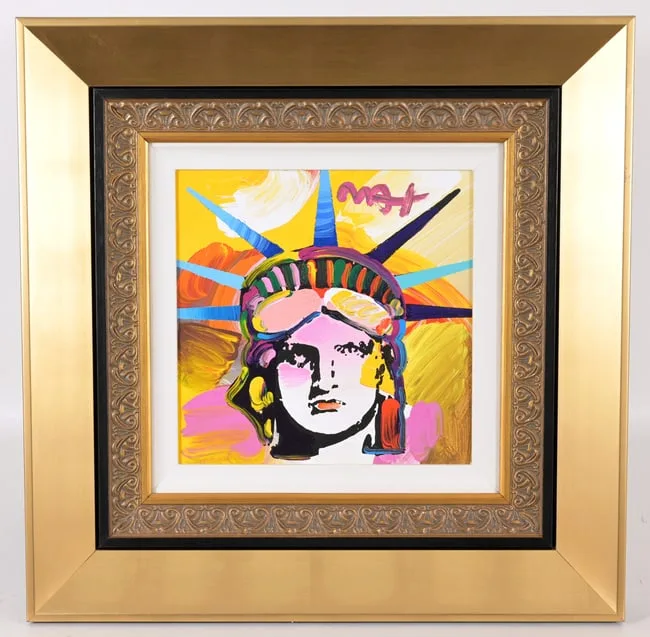 Liberty Head by Peter Max, Acrylic on Canvas, sold Apr 2026