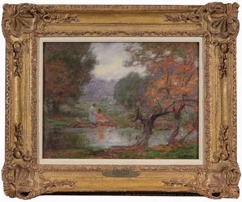 Edward Henry Potthast, October Days, Oil on Panel