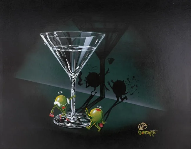 He Devil, She Devil - Devil's Tail by Michael Godard, 2015, Giclee, sold Apr 2026