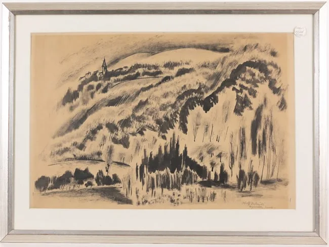 Aiguebelette, Savoi by Adolf Dehn, India Ink, sold Apr 2026