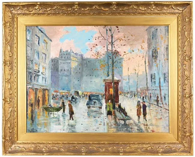 Paris by Hilario Roberto, Oil on Canvas, sold Apr 2026