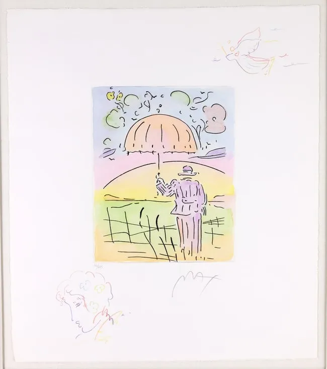 Umbrella Man by Peter Max, Etching, sold Apr 2026